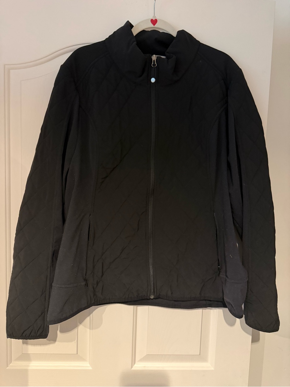 Athleta Black Quilted Full-Zip Puffer Jacket